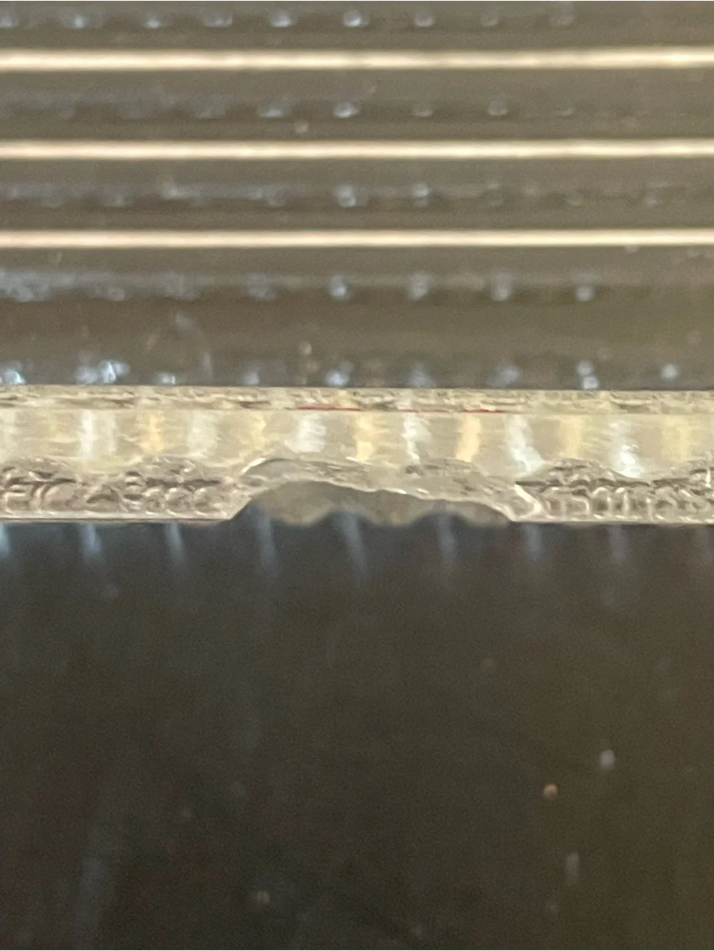 Vintage Federal Glass Rectangle Refrigerator Dish Vegetables Ribbed
